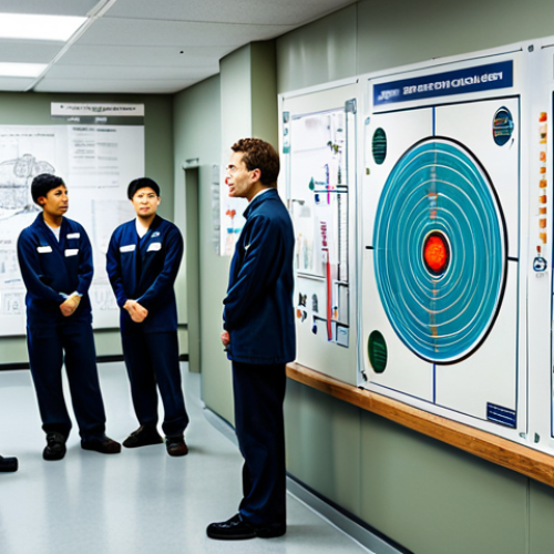 Home 9 **
"Inside a nuclear power plant training center, a diverse group of trainees in fully clothed, professional attire, are attentively listening to an instructor explaining reactor schematics. The room is filled with diagrams and safety posters. Safe for work, appropriate content, perfect anatomy, correct proportions, educational setting, high quality, well-lit, professional. Focus on conveying a sense of learning and safety."
**