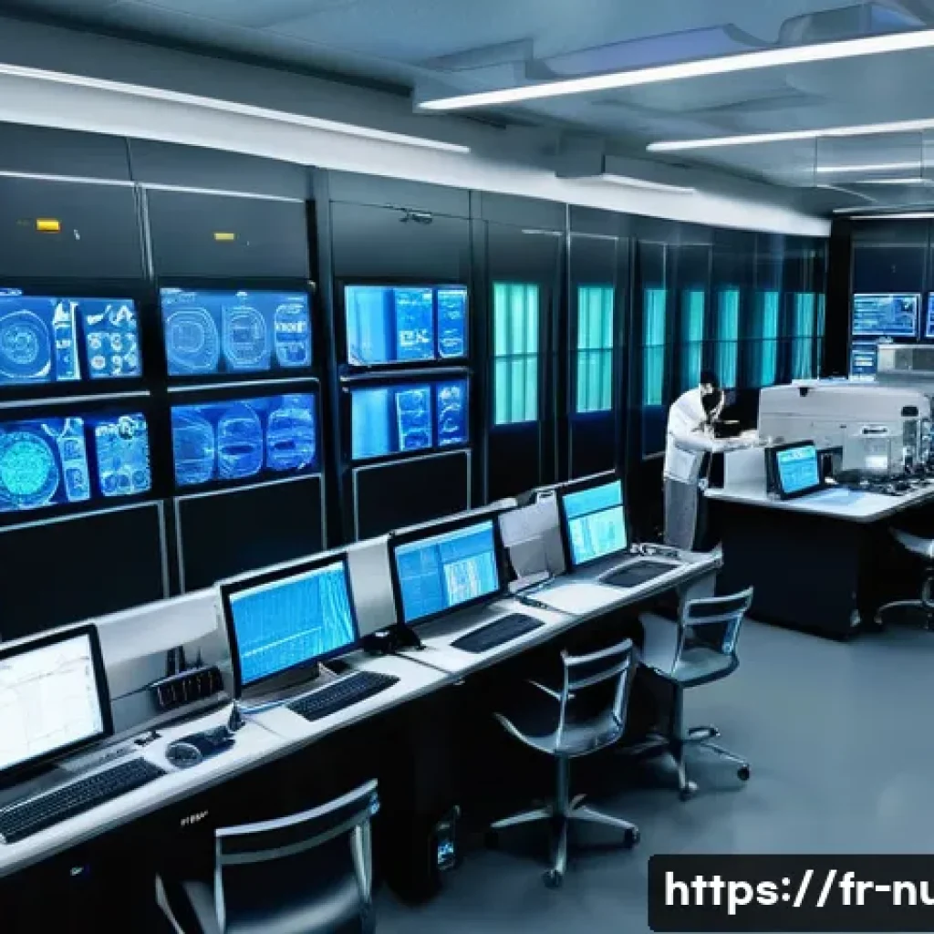 원자력 엔지니어의 실험 설계 팁 - A high-tech nuclear engineering laboratory scene featuring a multidisciplinary team of physicists, e...